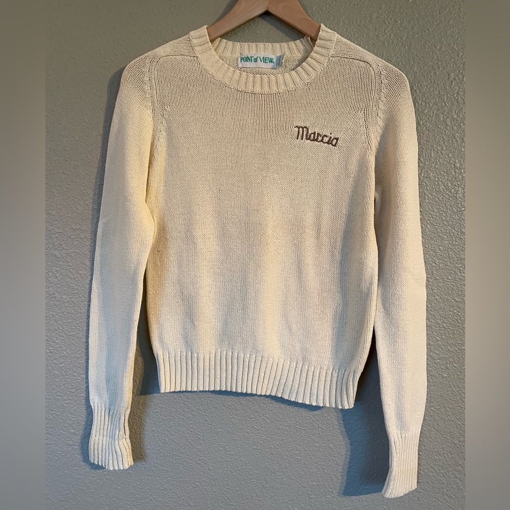 ‘Marcia’ monogrammed sweater VINTAGE